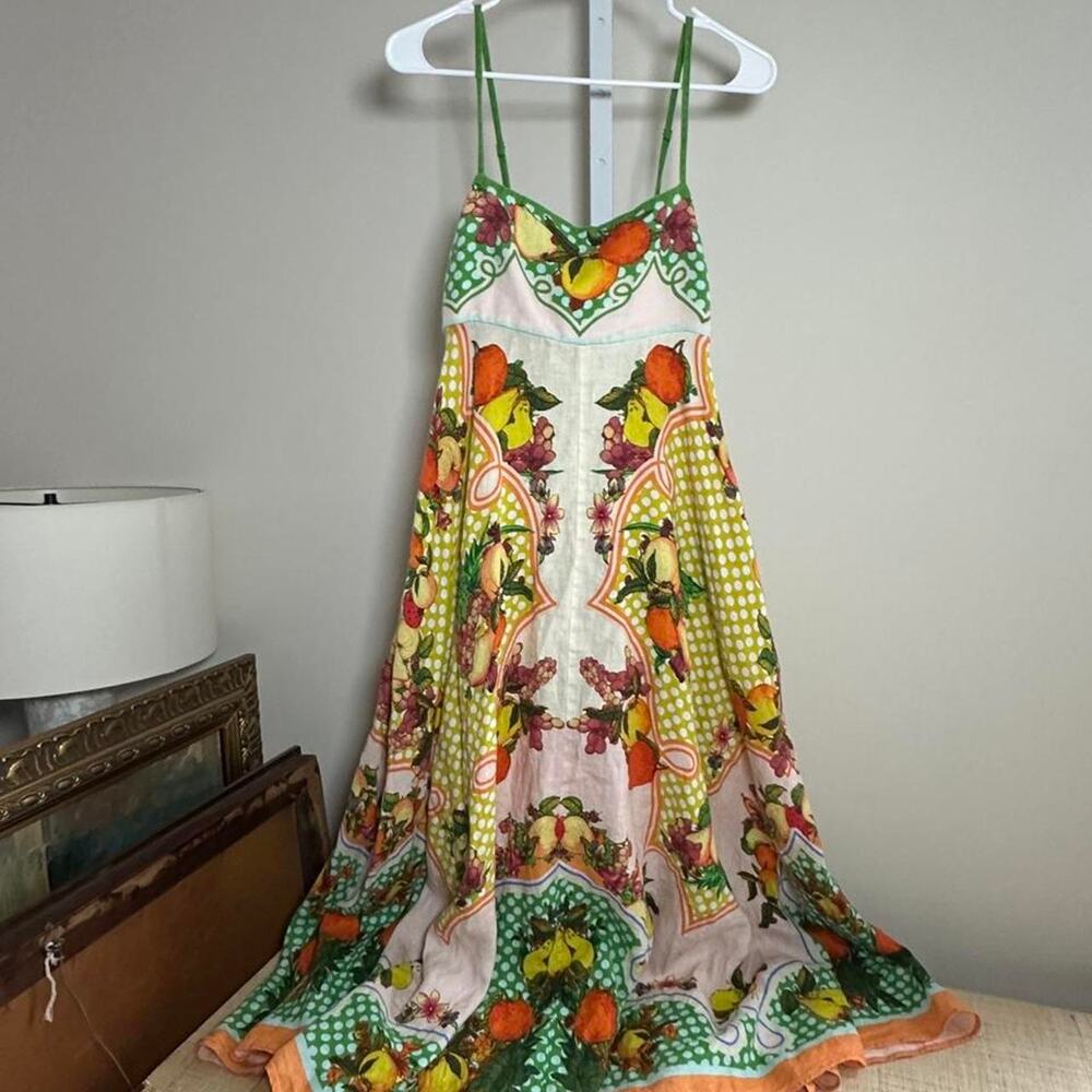 Alemais linen maxi dress in